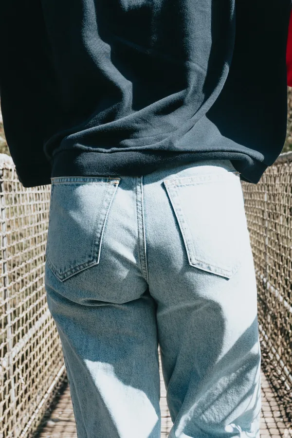 Açık Mavi Boyfriend Jean