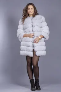 Beyaz Peluş Mont