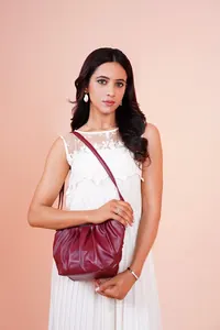 Bordo Mini Omuz Çantası