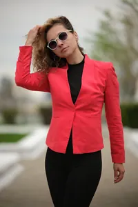 Mercan Kırmızısı Blazer