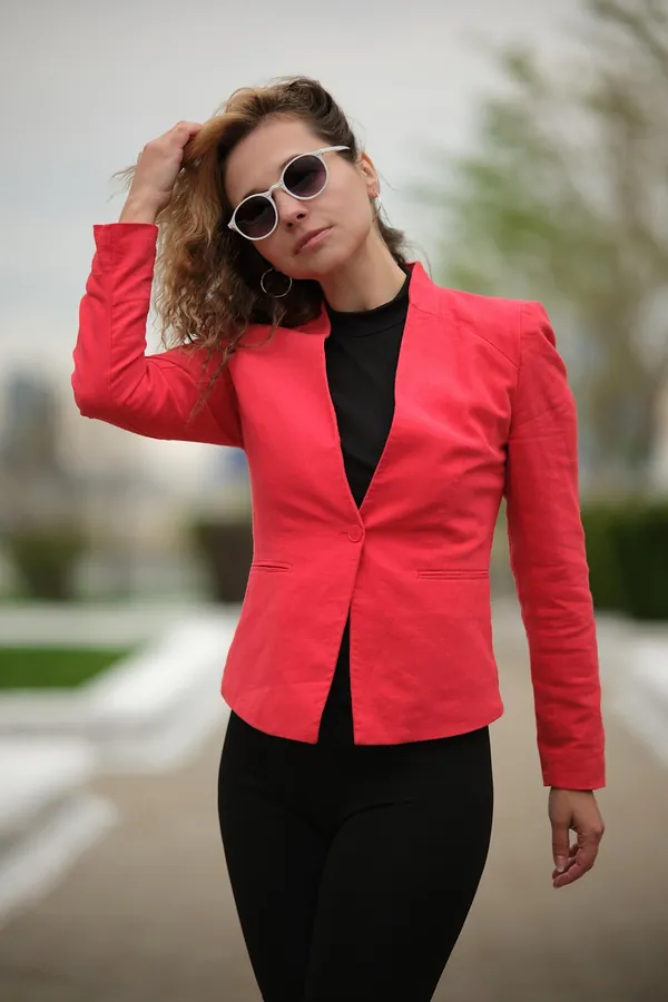 Mercan Kırmızısı Blazer
