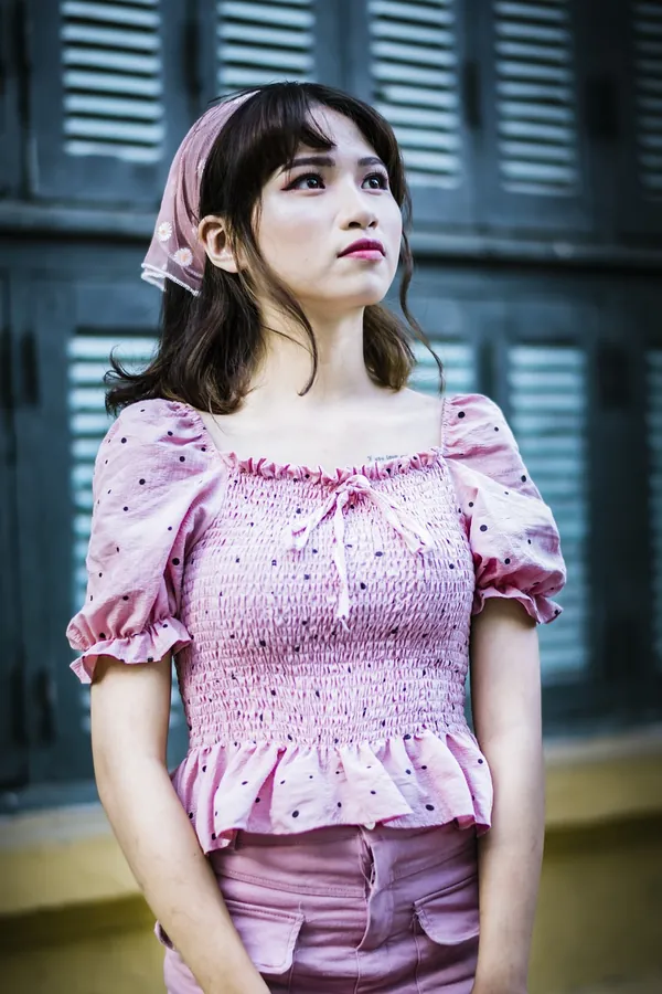 Pembe Crop Bluz Mini Etek Takım
