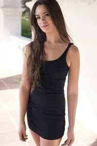 Siyah Basic Mini Elbise